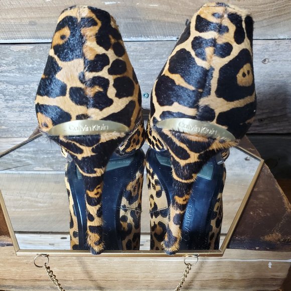 Calvin Klein Women's Leopard / Jaguar/ Cheetah Pumps - Size 10 - Picture 7 of 9